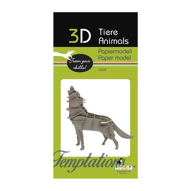 Maquette 3D en papier – Loup