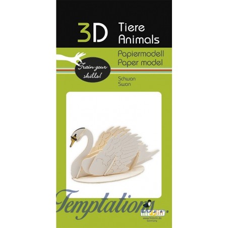 Maquette 3D en papier – Cygne