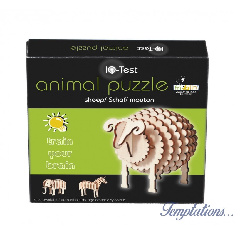 Puzzle 3d en bois IQ Test Mouton