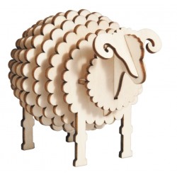 Puzzle 3d en bois IQ Test Mouton