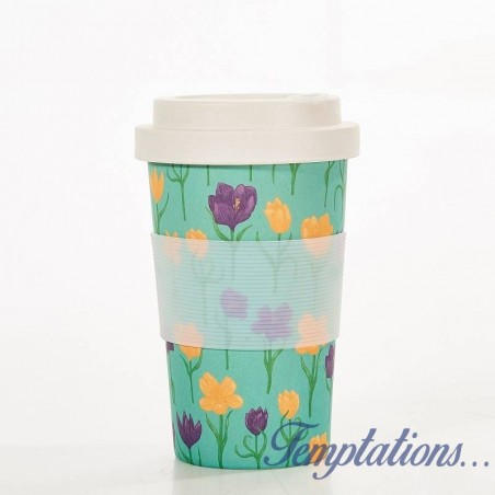 Mug de voyage en bambou Crocus