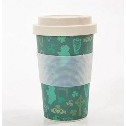 Mug de voyage en bambou vert irlandais