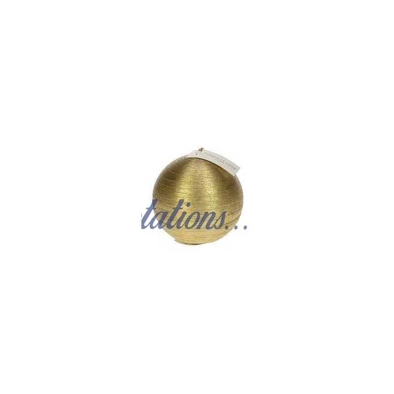 Bougie boule 8cm soie Or