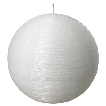 Bougie Boule 8 cm soie Blanc