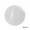 Bougie boule 8cm soie Blanc perle