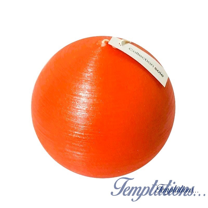 Bougie boule 10cm soie Clementine