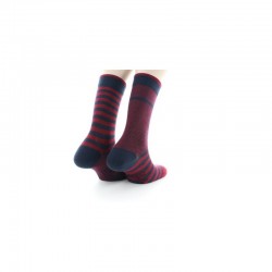 Chaussettes rayées asymétriques Rouge et Marine