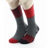 Chaussettes Homme noires à Pois et à Rayures