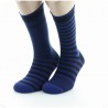 Chaussettes Rayées Asymétriques Marine et Bleu