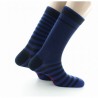 Chaussettes Rayées Asymétriques Marine et Bleu