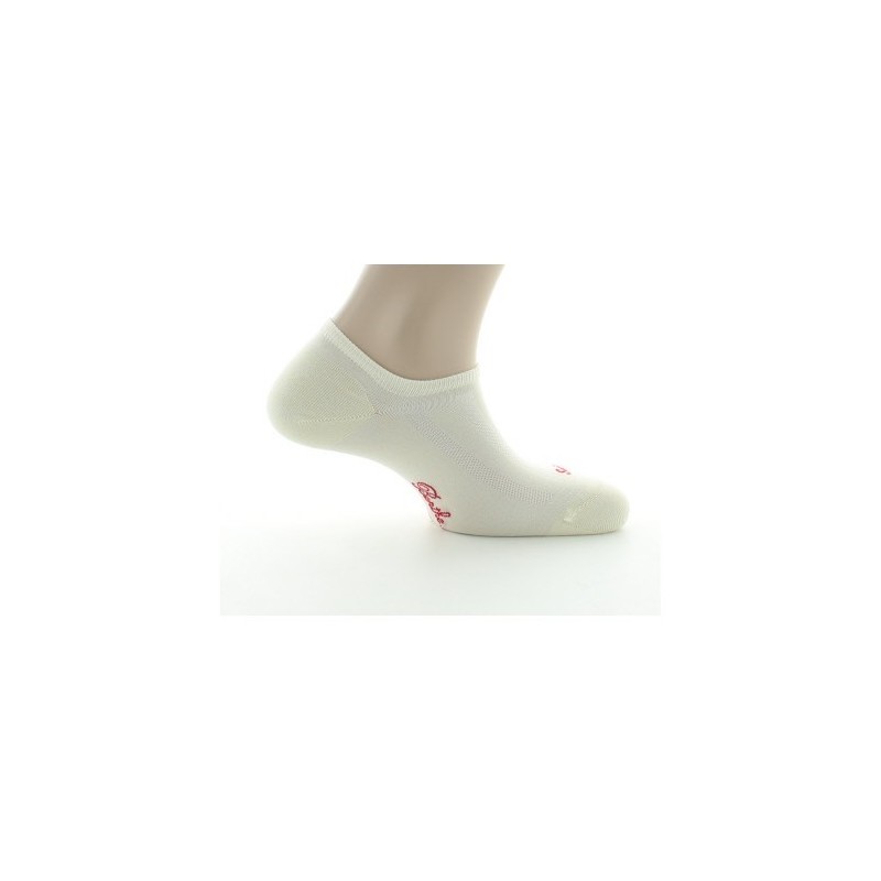 Socquettes Homme en soie sans couture Ecru