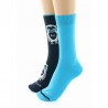 chaussettes réversibles Hibou Marine/Turquoise