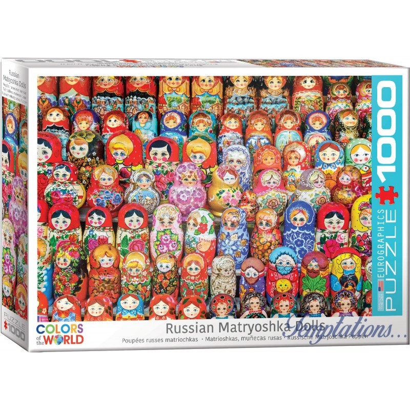 Puzzle 1000 pièces- Poupées matriochka russes Eurographics