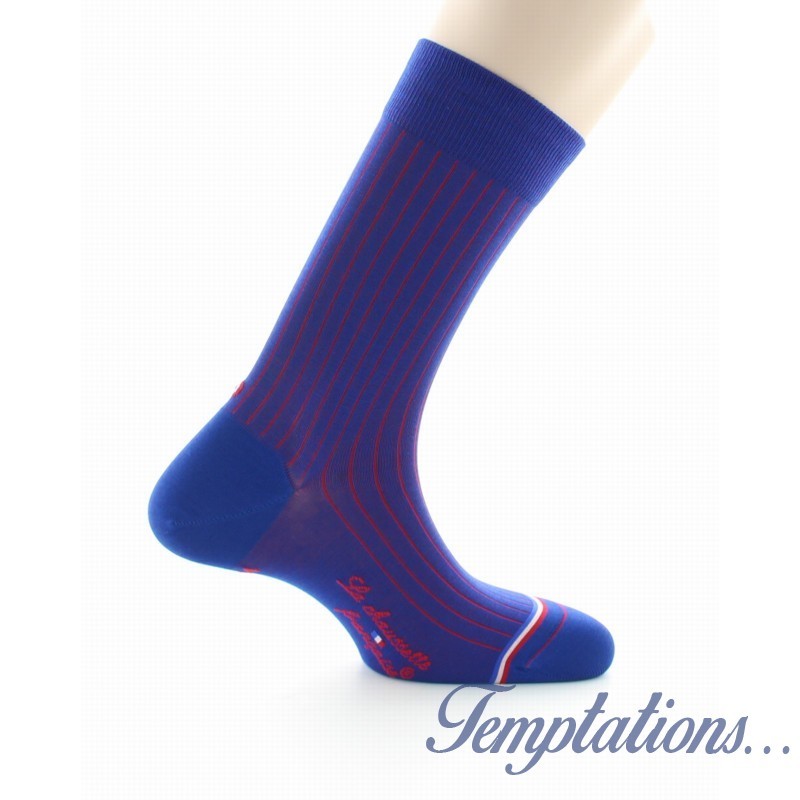 Chaussettes Pigalle Bleu royal - La Chaussette Française