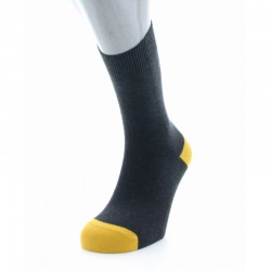 Chaussettes Anthracite/Jaune- Berthe aux Grands Pieds