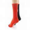 chaussettes réversibles Hibou Anthracite/orange