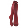 Mi-bas rouge points et rayures kaki/rouge – Berthe aux grands pieds