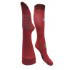 Mi-bas rouge points et rayures kaki/rouge – Berthe aux grands pieds