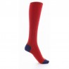 Chaussettes hautes femme en soie orange/raisin