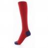 Chaussettes hautes femme en soie orange/raisin