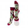 Chaussettes femme rouge argent Bouquet de Fleurs – Berthe aux grands pieds