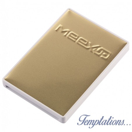 Porte-cartes Meexup compact or/blanc