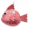 Poisson globe en Noix de Coco patine rose