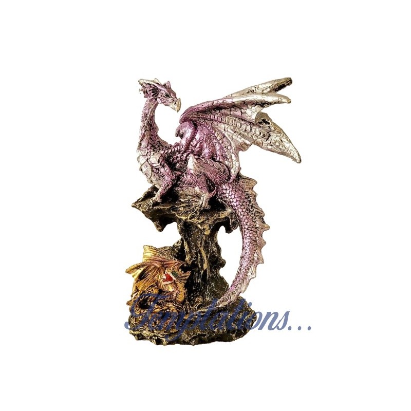 Figurine Dragon rose