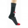 Chaussettes Femme noires Parapluie rouge - Berthe aux Grands pieds