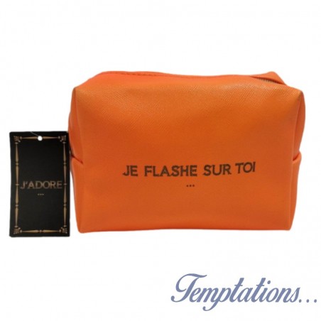 Pochette fluo rectangulaire « Je flash sur toi »