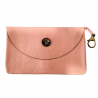 Pochette rose en cuir