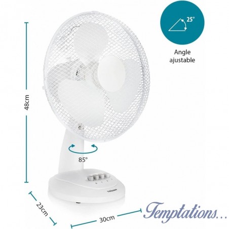 Ventilateur de bureau 3 vitesses - Fagor