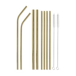 Assortiment de 8 pailles dorées "Wish upon a straw"- GENTLEMEN’S HARDWARE