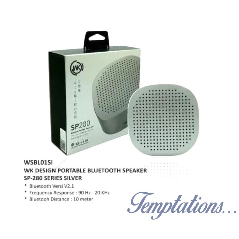 Enceinte Bluetooth portable WK SP-280 Argent