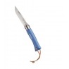 Couteau opinel baroudeur n.7 azur avec lien