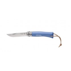 Couteau opinel baroudeur n.7 azur avec lien