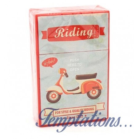 Étui à cigarette rigide «Retro scooter»