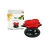 Minuteur de cuisine noir Fleur rouge - Vigar