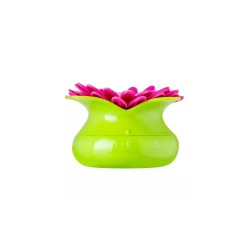 Minuteur de cuisine vert Fleur rose - Vigar