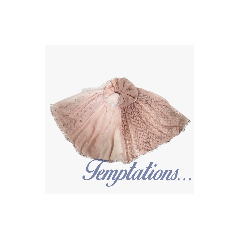 Foulard vieux rose et dentelle By Shanna