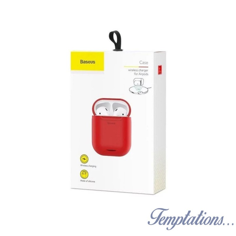 Boitier chargeur pour AIRPOD rouge