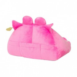 Peluche rose porte livre et tablette