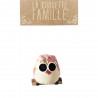 Magnet la chouette famille Fleur rose