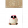 Magnet la chouette famille - Rose clair