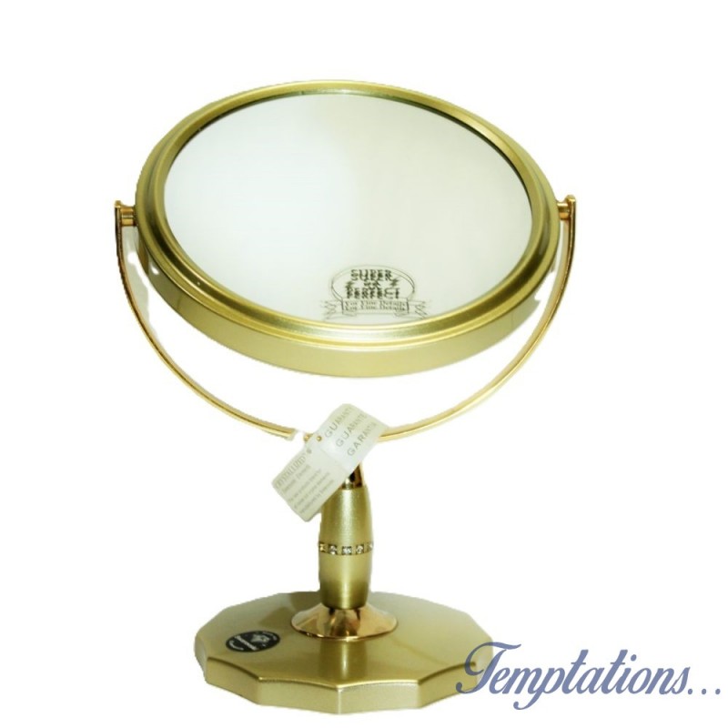 Miroir de maquillage sur pied gold