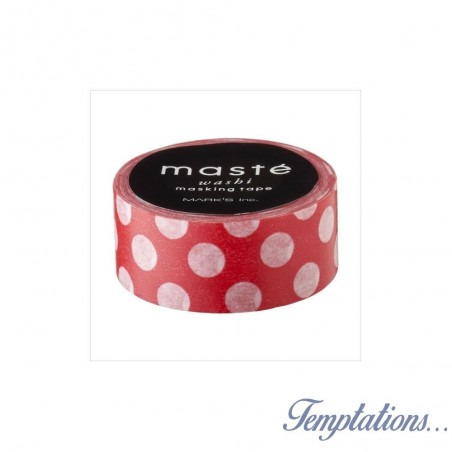 Masking Tape Masté Polka dots rouge-Mark’s Europe