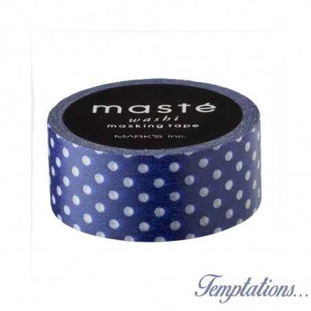 Masking Tape Masté Navy pois Blanc -Mark’s Europe