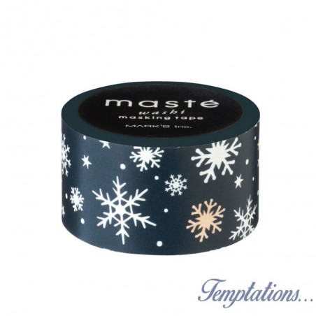 Masking Tape Masté Noir etoiles des neiges -Mark’s Europe