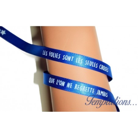 Bracelet Satin Lucky Team - "les folies sont les seules choses que l'on ne regrette jamais