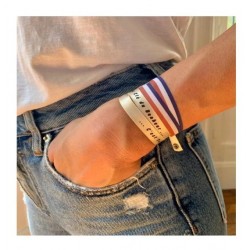 Bracelet Satin Lucky Team - "Papa je t'aime"